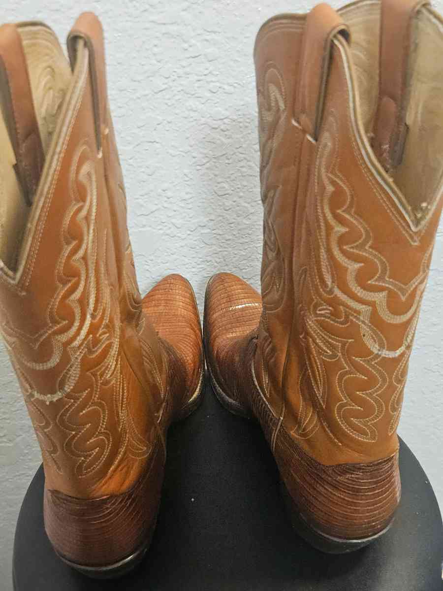 Vtg Justin Cowboy Boots - Tulsa, Oklahoma - FleaMarketBay