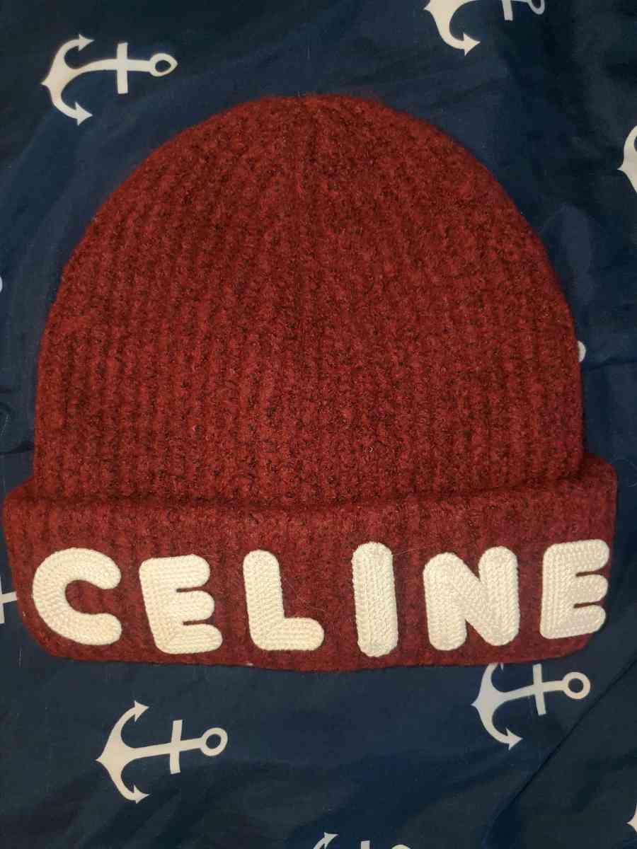 Celine Burgundy Knit Hat