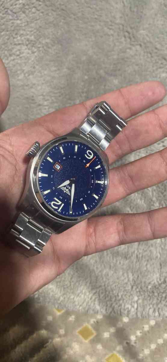 This is an Aeromat Airspeed Azure stainless steel mens 44mm - Phoenix, Arizona - FleaMarketBay
