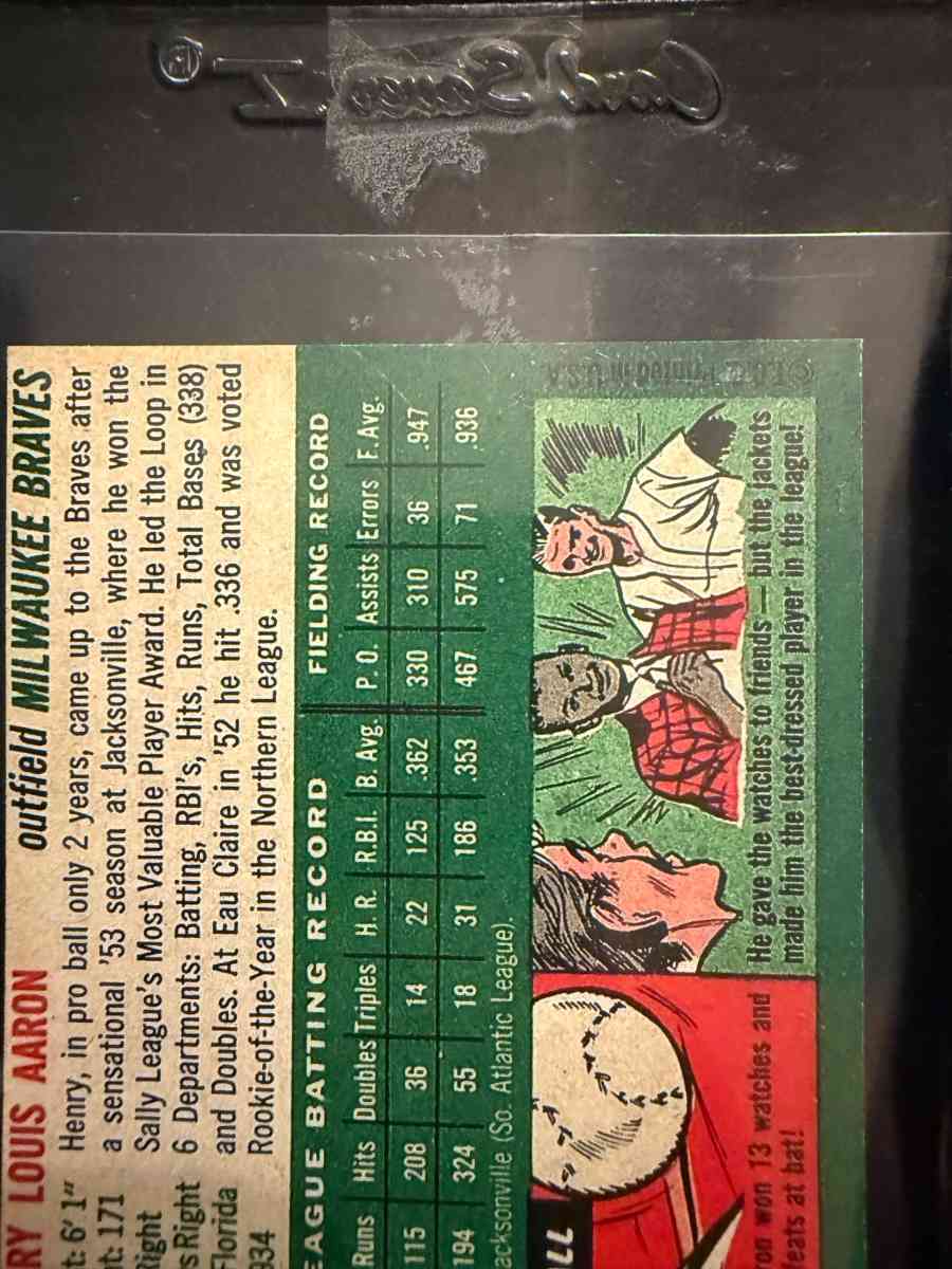 1954 Hank Aaron  128 RC - Carrollton, Georgia - FleaMarketBay