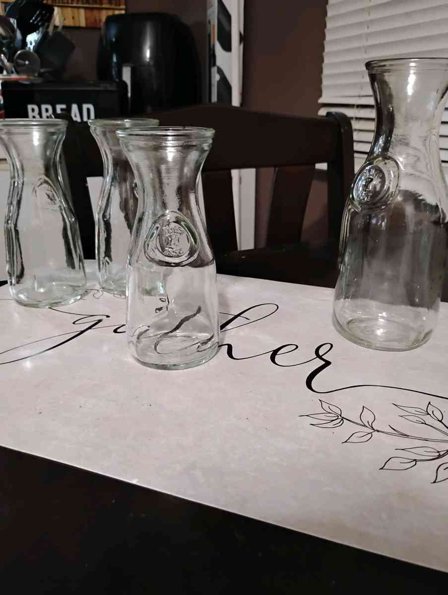 Vintage Paul Masson glass carafes or milk bottles Set of 4 - Phenix City, Alabama - FleaMarketBay
