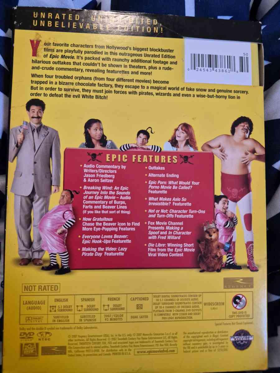 USED Epic Movie UNRATED DVD - New Baltimore, Michigan - FleaMarketBay