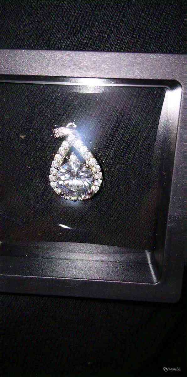 3ct PRICE DROP VVS1 D Moissanite Teardrop Pendant in S925 - Knoxville, Tennessee