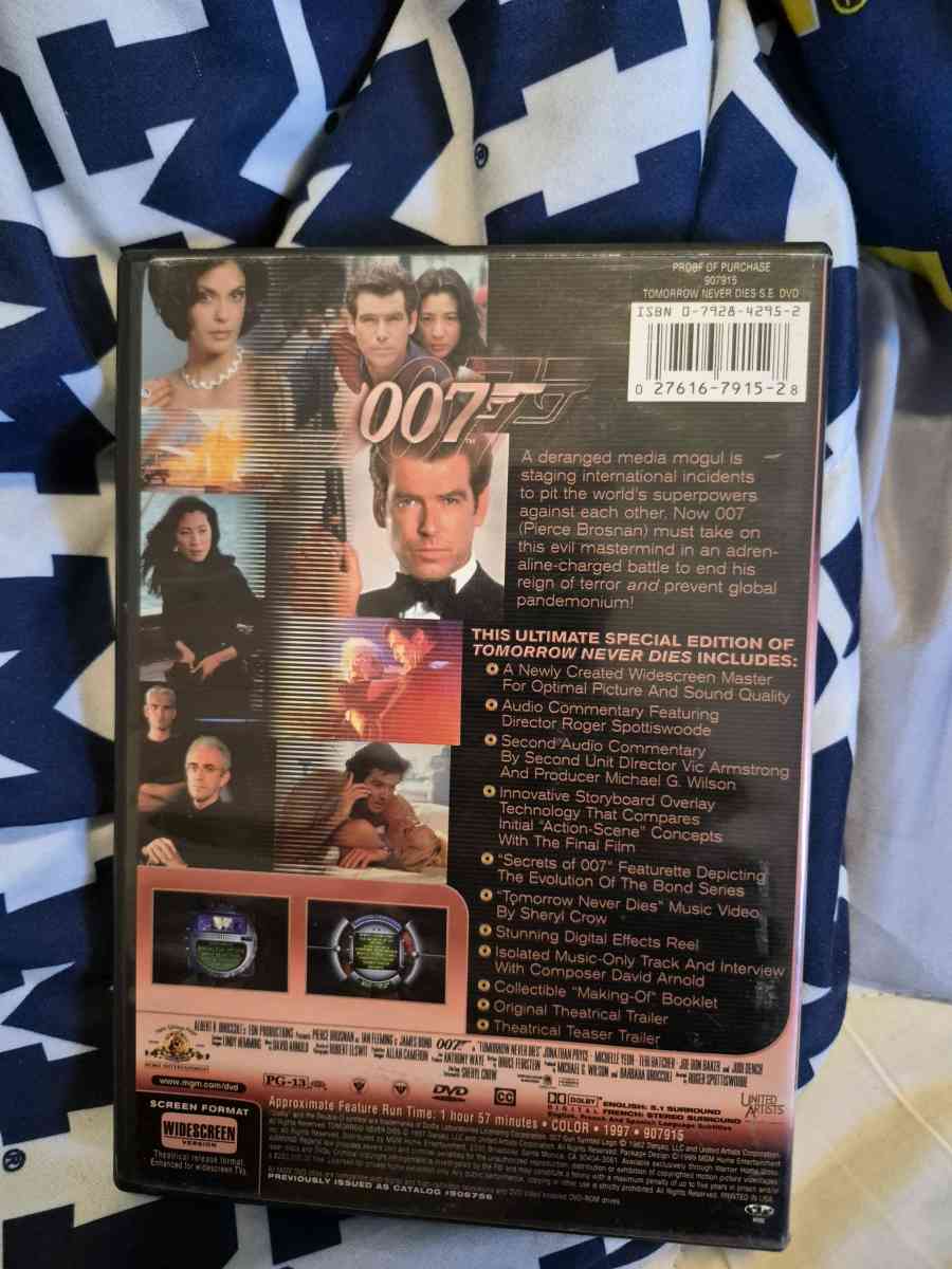 USED 007 Tomorrow Never Dies DVD - New Baltimore, Michigan - FleaMarketBay