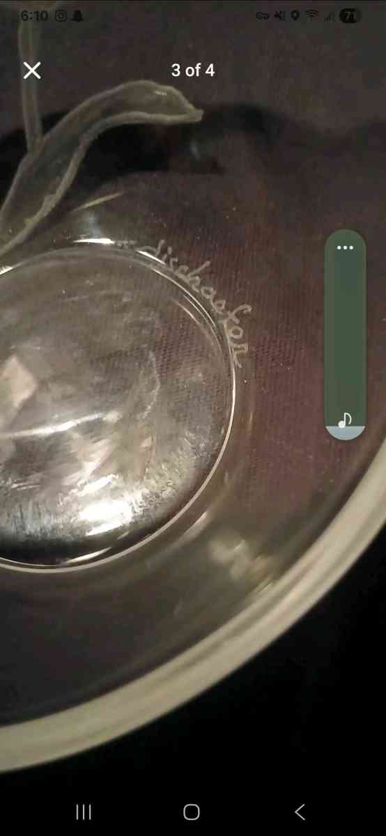 teleflora glass bowl with frosted etched tulips signed - Addy, Washington - FleaMarketBay