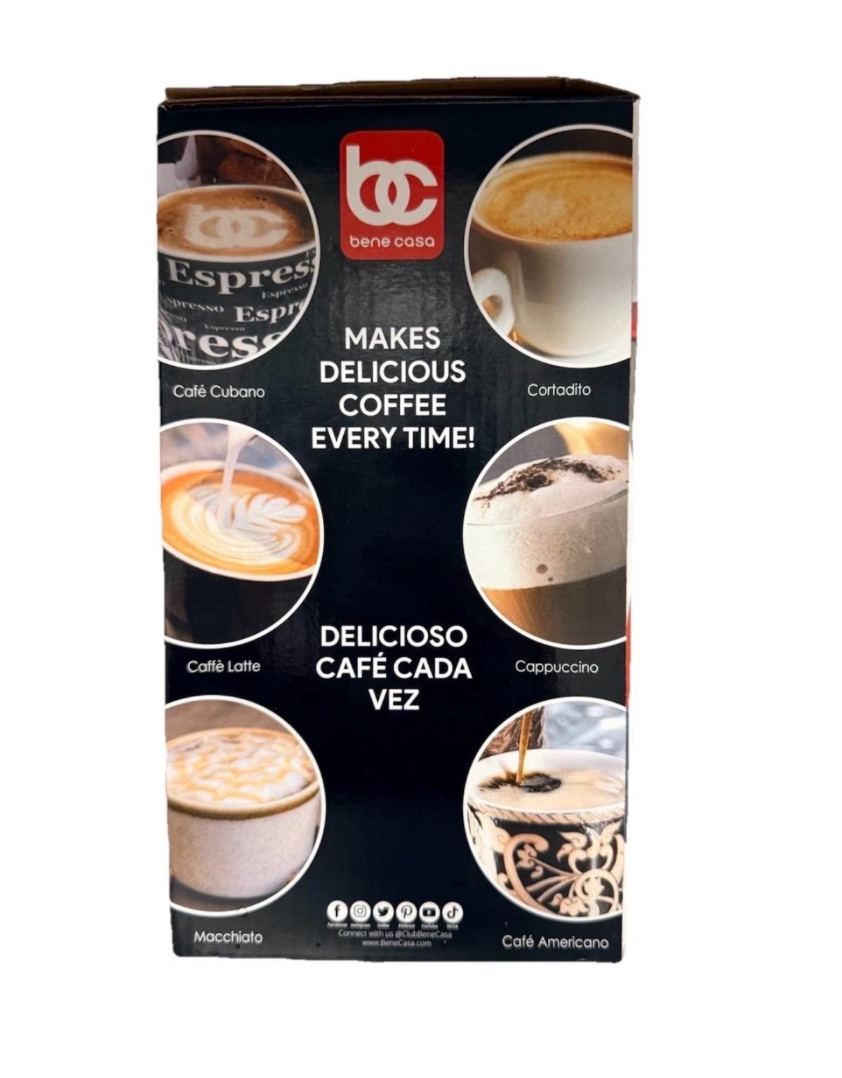 Cafetera Elctrica Bene Casa BC90267  6 Tazas Espresso  Roja - Hollywood, Florida - FleaMarketBay