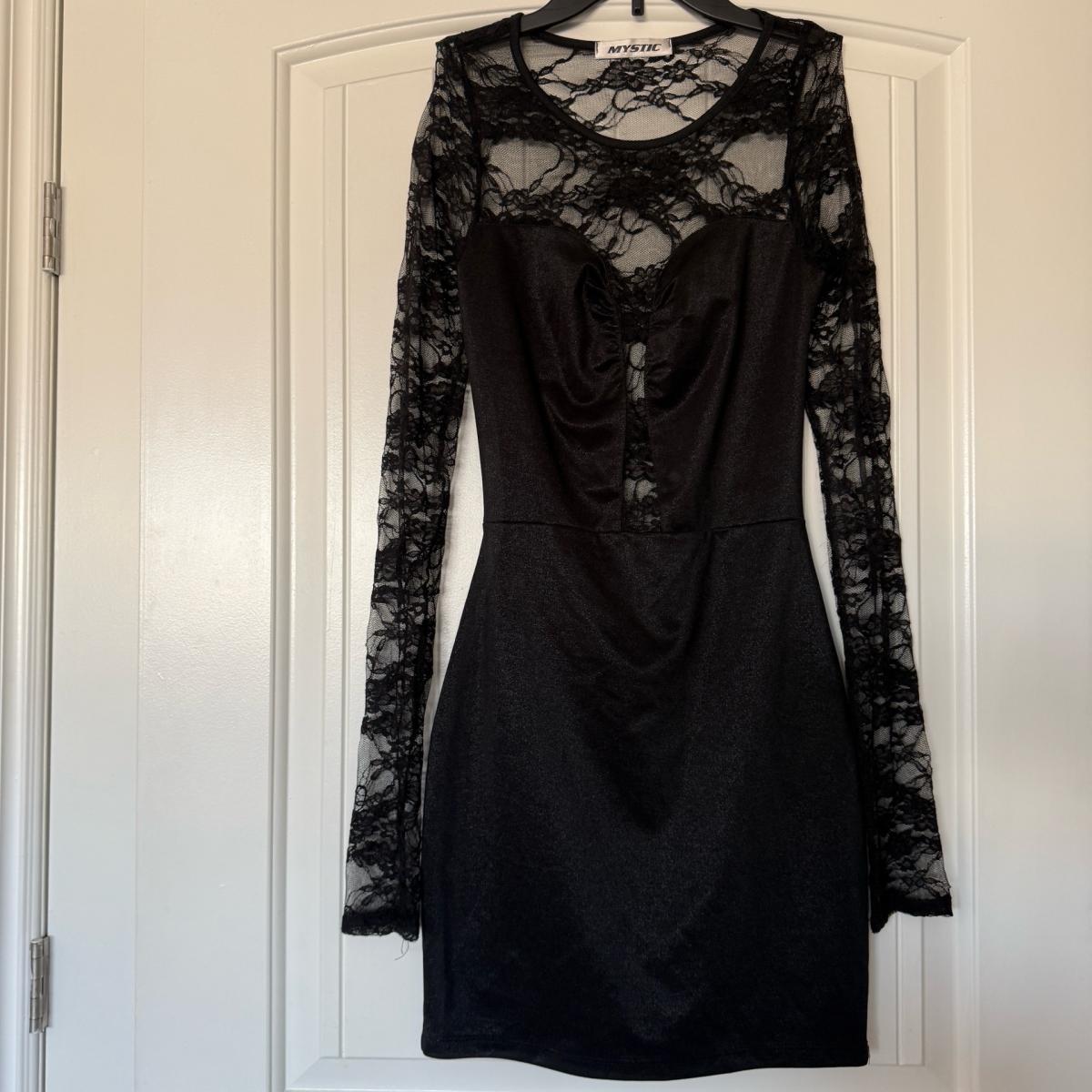 Sheer Lace Back After Dark Mini Dress  Dark Romance Energy - Los Angeles, California