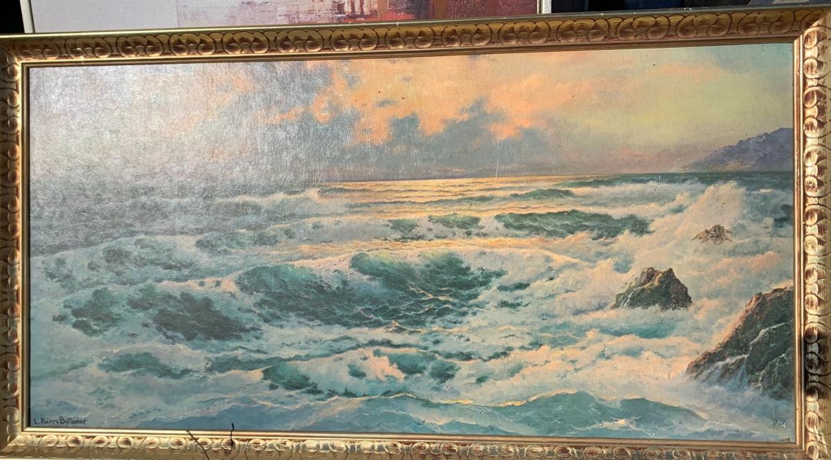 ocean wave portrait by L Pierre Bottemer - Mercedes, Texas