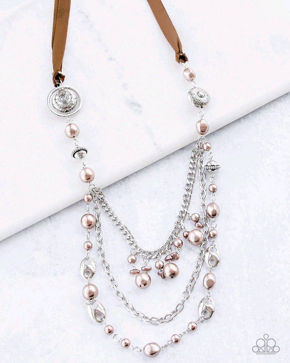 All The Trimmings Brown Paparazzi Jewelry Set - Avon Park, Florida - FleaMarketBay