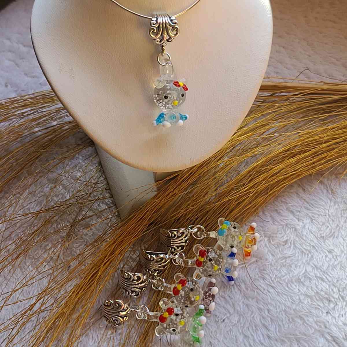 Hello Kitty Murano Glass Pendant - Detroit, Michigan - FleaMarketBay