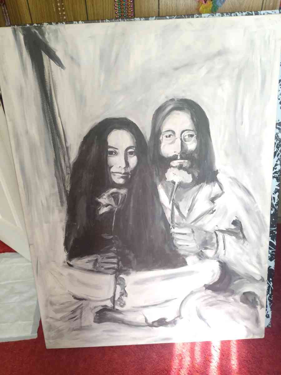 John Lennon and Yoko canvas - Loveland, Colorado