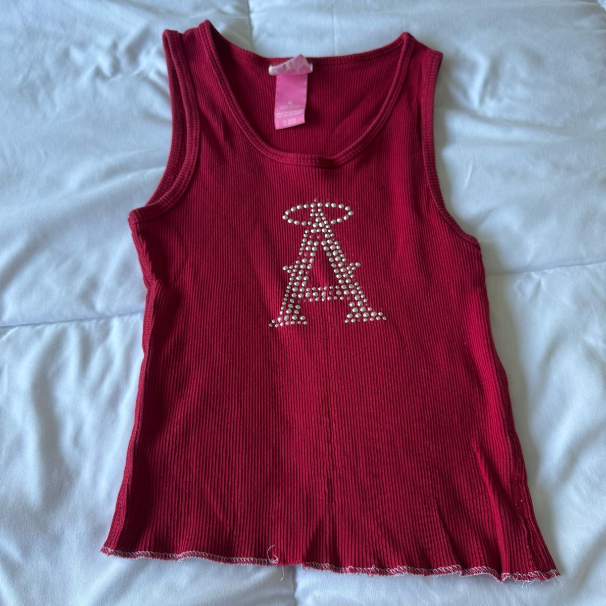 Los Angeles Angels Rhinestone Ribbed Tank Top Y2K Era Ballpa