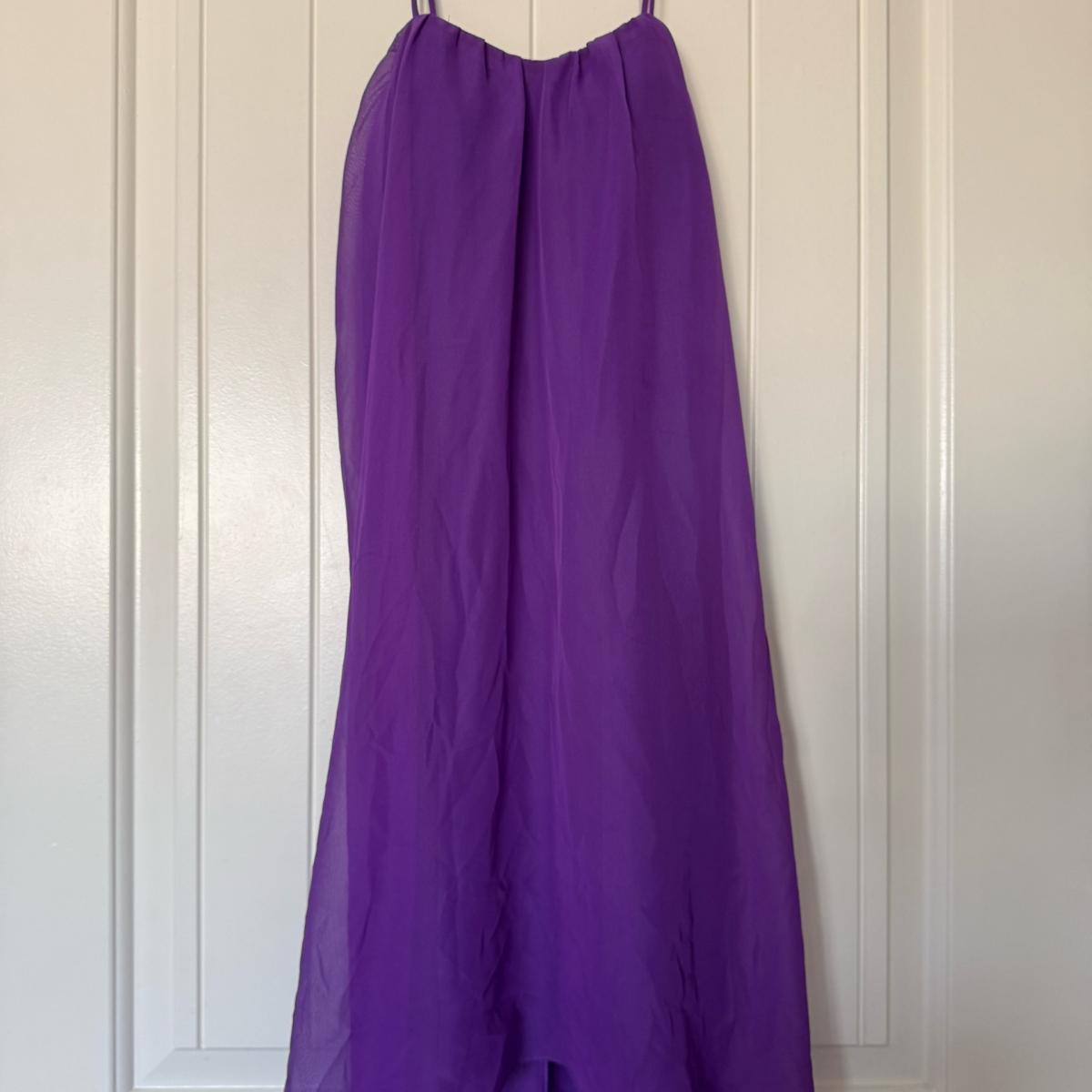 Flowing Purple HighLow Chiffon Maxi Dress  Elegant  Etherea - Los Angeles, California - FleaMarketBay