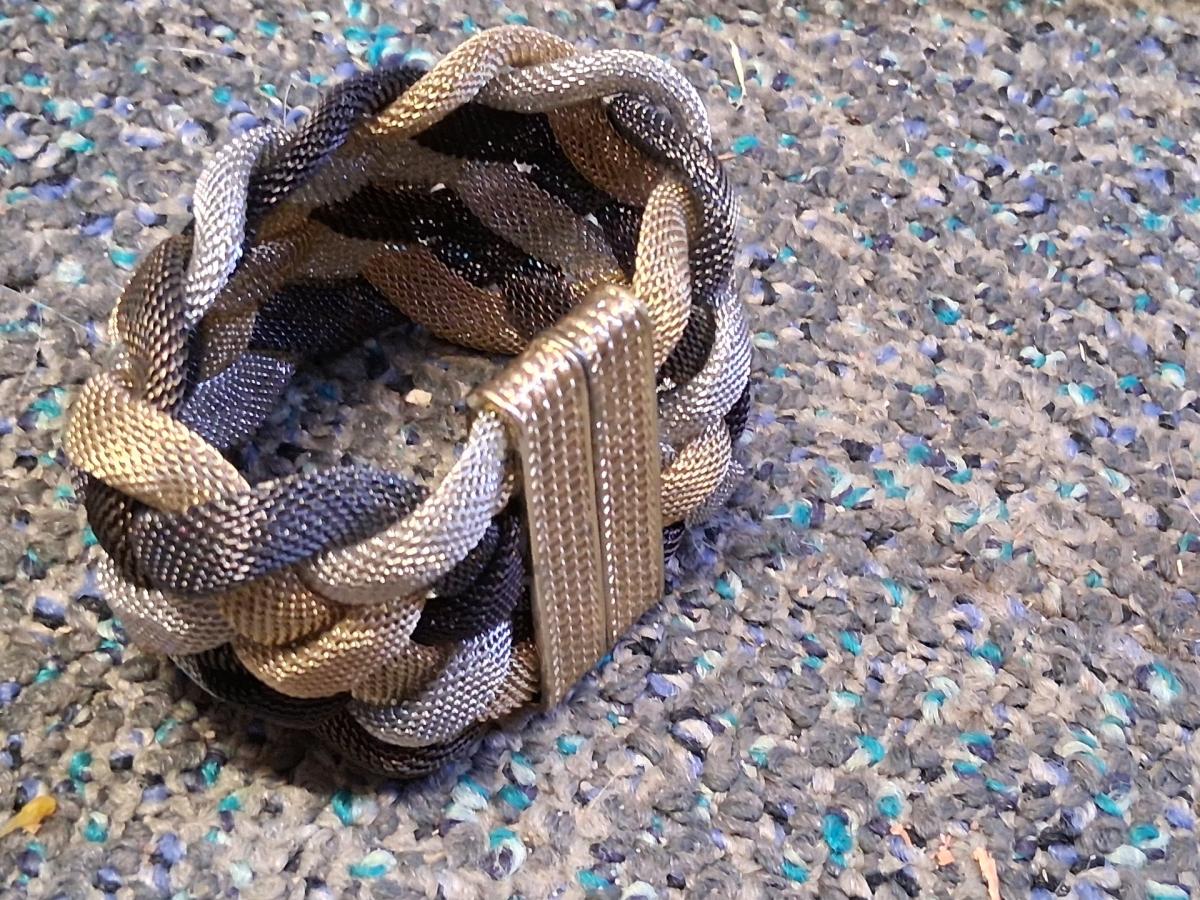TriColor Braided Mesh Bracelet with Magnetic Clasp - Pensacola, Florida - FleaMarketBay