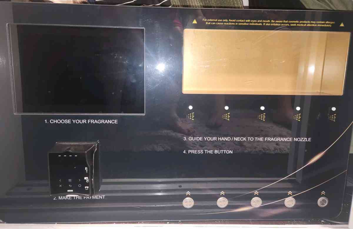 perfume spray wall mounted vending machine - Beverly Hills, California