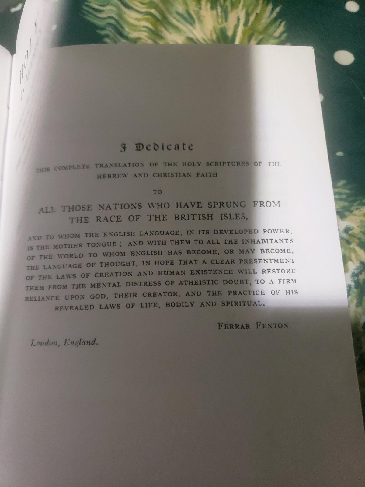 The Holy Bible in Modern English by Ferrar Fenton - Shelby, North Carolina - FleaMarketBay