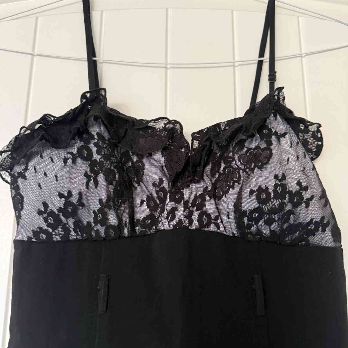 Black Lace Slip Dress with BuiltIn Bra  LingerieInspired Fit - Los Angeles, California - FleaMarketBay