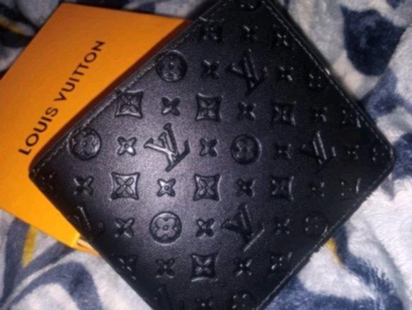 black LV wallet