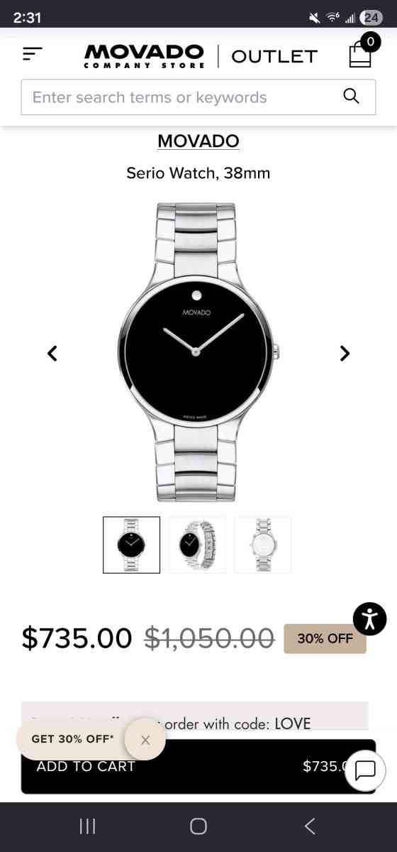 Movado Serbio 038943 - Henderson, Nevada - FleaMarketBay