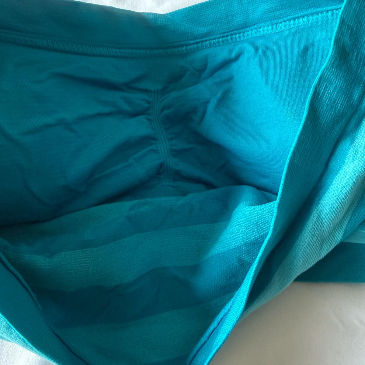 Teal Seamless Strapless Bandeau Top  Ruched Front Soft Stret - Los Angeles, California - FleaMarketBay