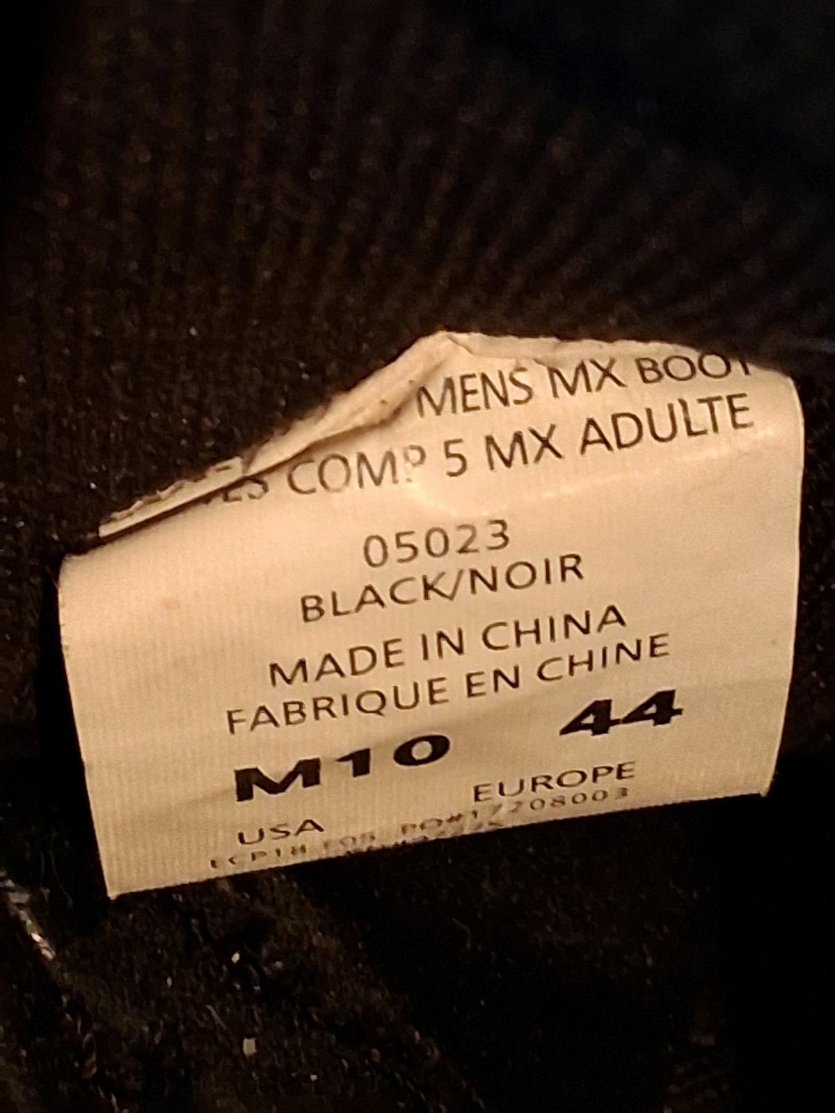 Comp 5 Fox Motocross Boots M10 44 never used without box - Las Vegas, Nevada - FleaMarketBay