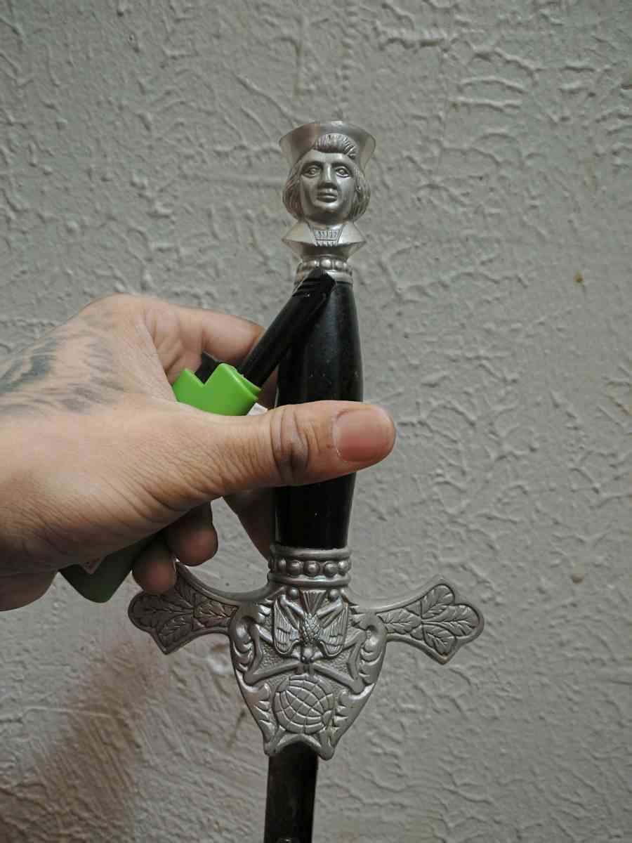 Decorative sword SIR KNIGHT JOHN A REGO POPE JOHN XXIII - Brooklyn, New York - FleaMarketBay