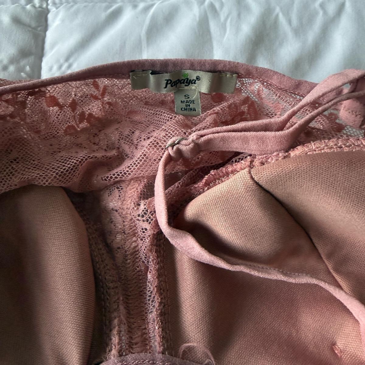 Dusty Rose Lace Longline Bralette  Size Small Papaya - Los Angeles, California - FleaMarketBay