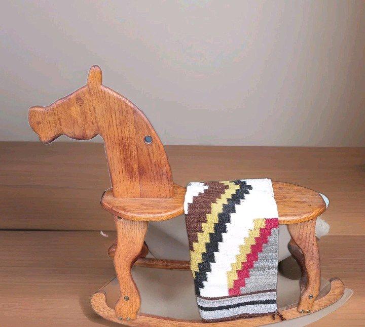 Vintage Wooden Oak Rocking Horse - Columbus, Mississippi - FleaMarketBay