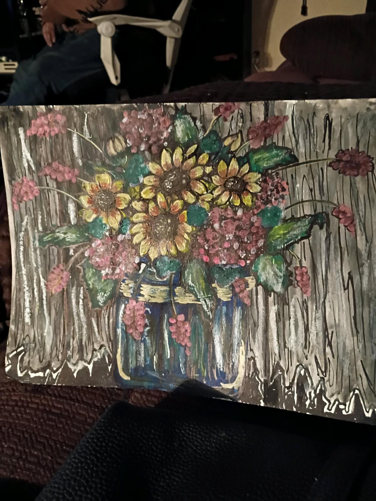 country flowers just painted - Alicia, Arkansas - FleaMarketBay