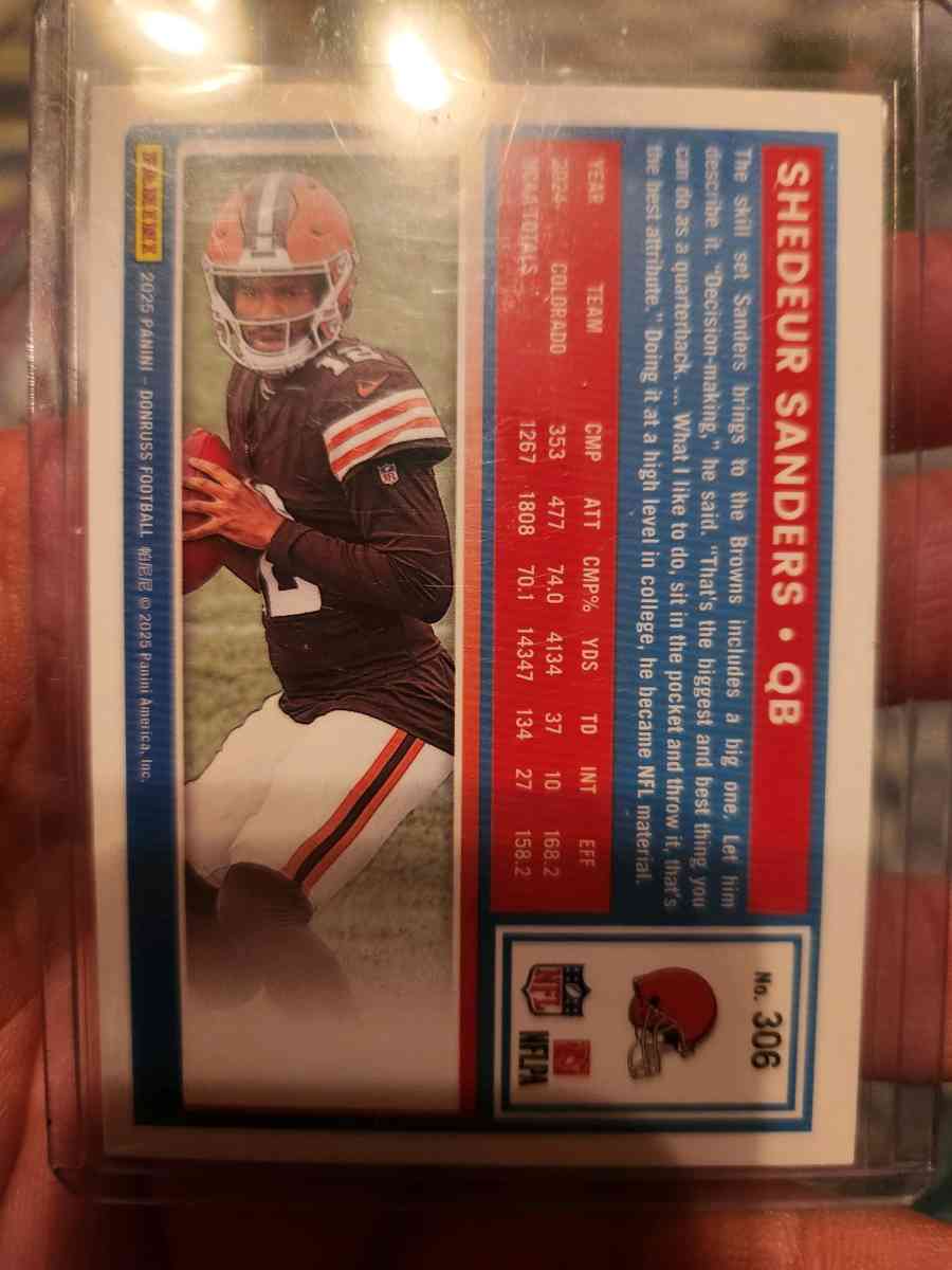 2025 Donruss Shedeur Sanders RC - Joplin, Missouri - FleaMarketBay