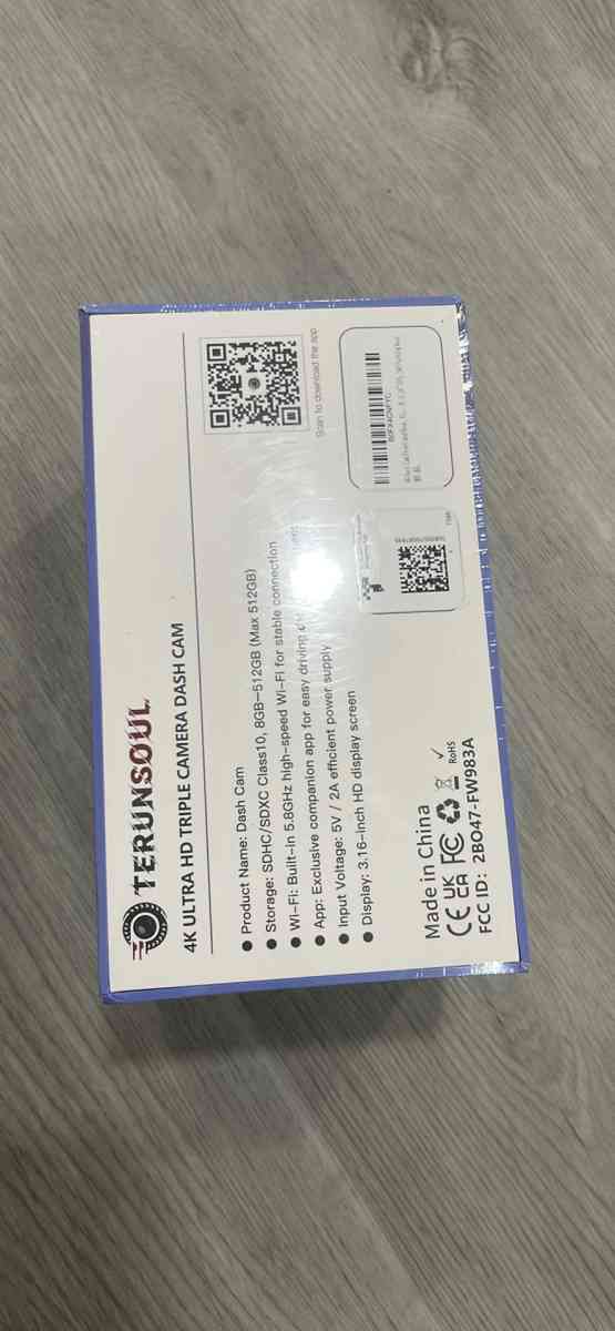 4K Dash Cam Front and Rear - Burlington, New Jersey - FleaMarketBay