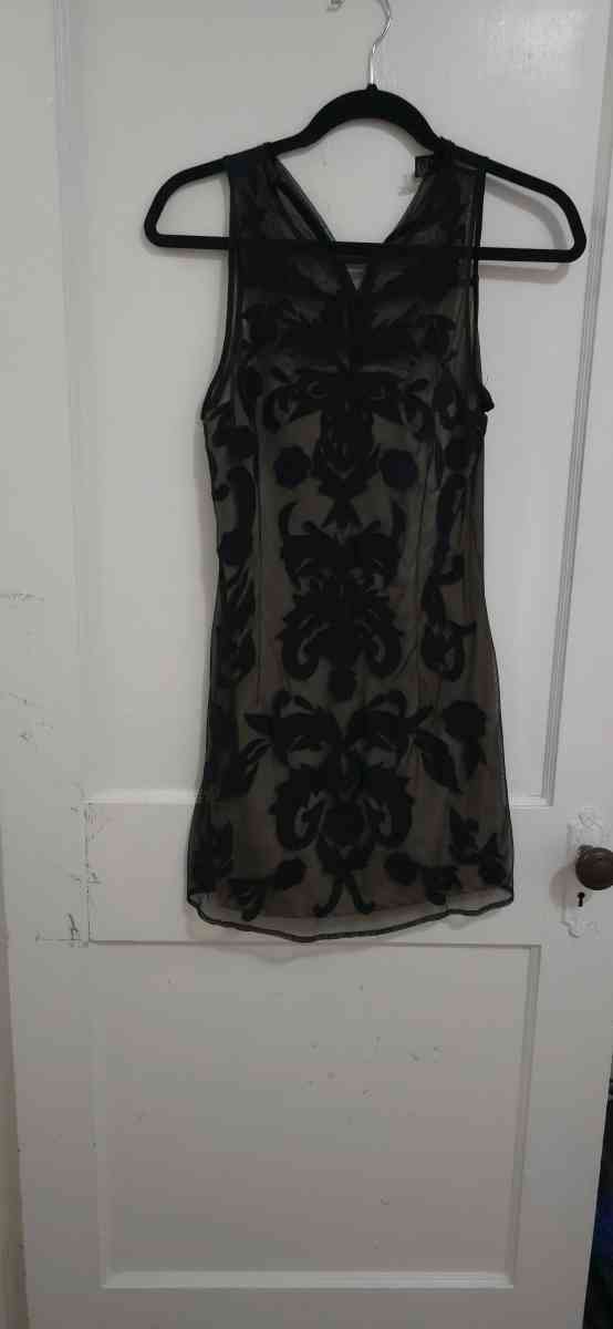 Black and Carmel brown sheer cocktail dress - Ardmore, Pennsylvania - FleaMarketBay