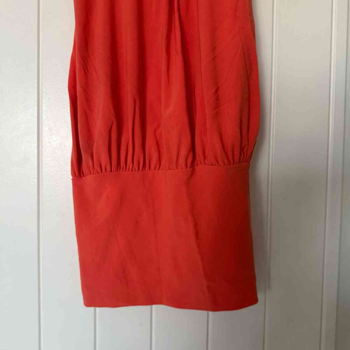 Wet Seal Red Orange Empire Waist Mini Dress with BuiltIn Pad - Los Angeles, California - FleaMarketBay