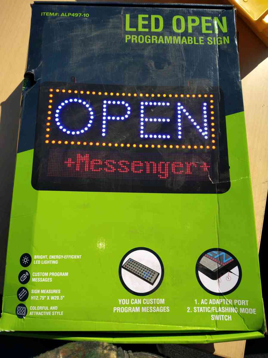 LED PROGRAMMABLE OPEN SIGN