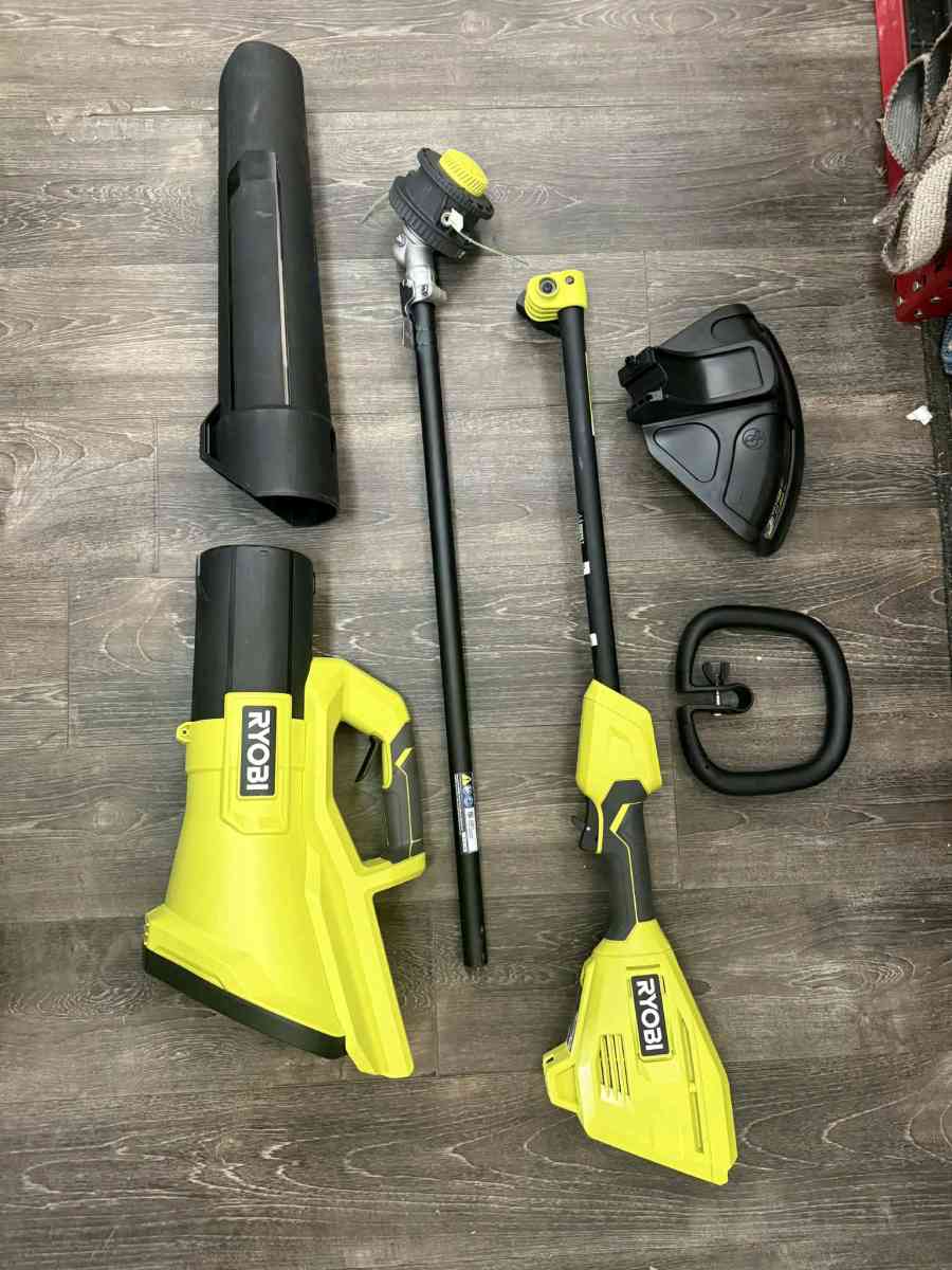 Ryobi 40v and 18v weed trimmer and blower kit - Cobb, Georgia - FleaMarketBay