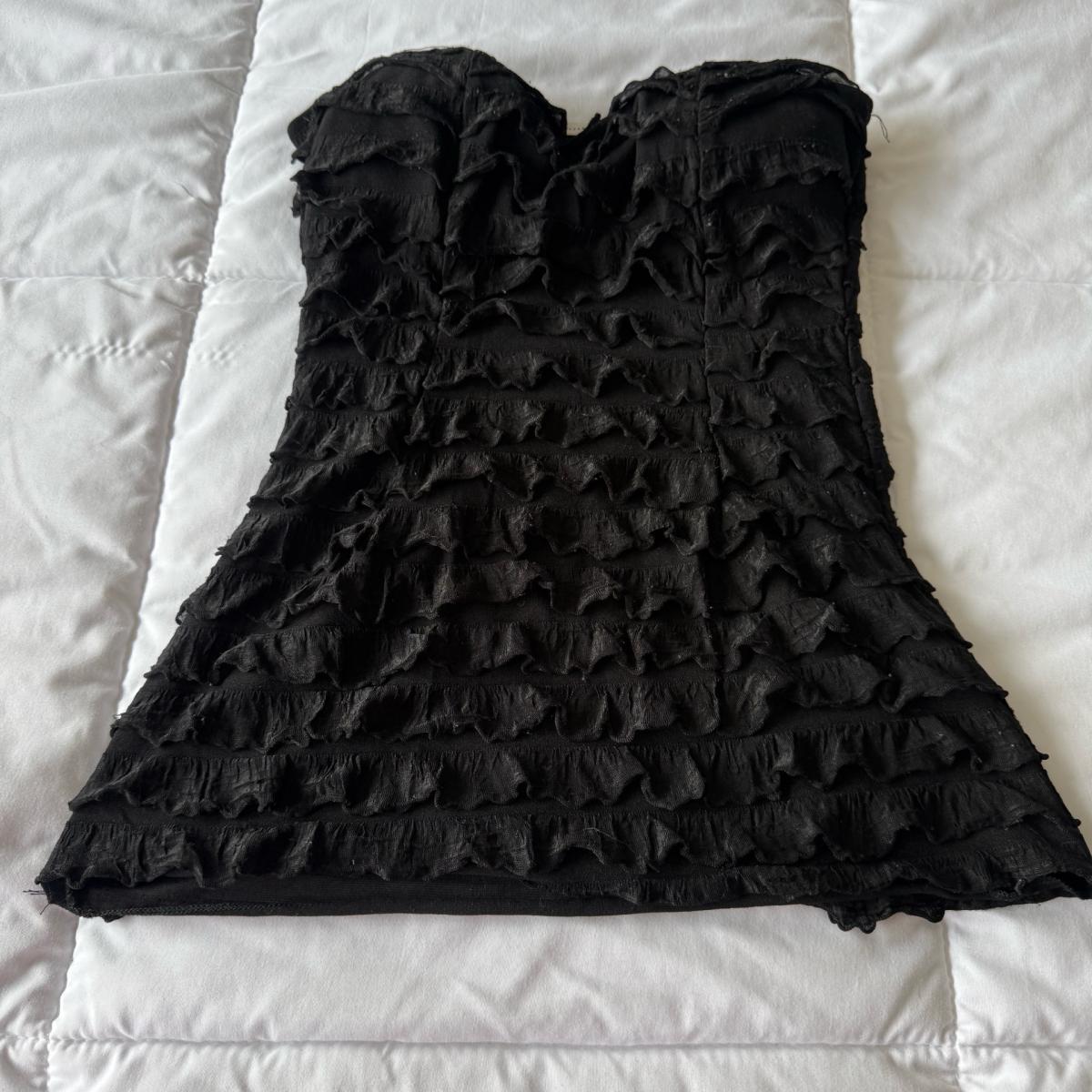 Charlotte Russe Black Strapless Ruffle Bustier Mini Top - Los Angeles, California