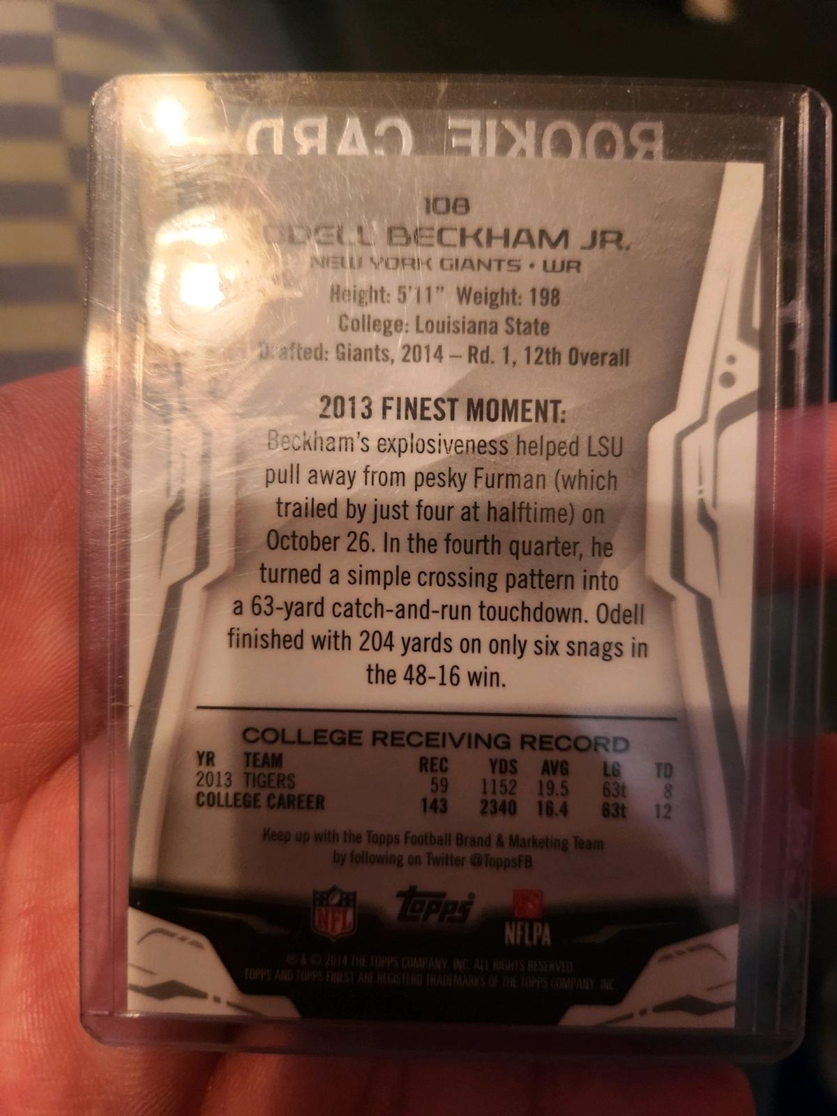 2014 Topps Finest Football - Joplin, Missouri - FleaMarketBay