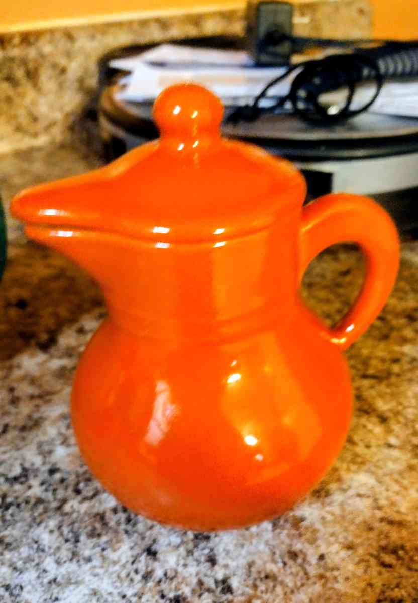Red Wing Gypsy Trail Syrup Pitcher wLid - Corning, Arkansas