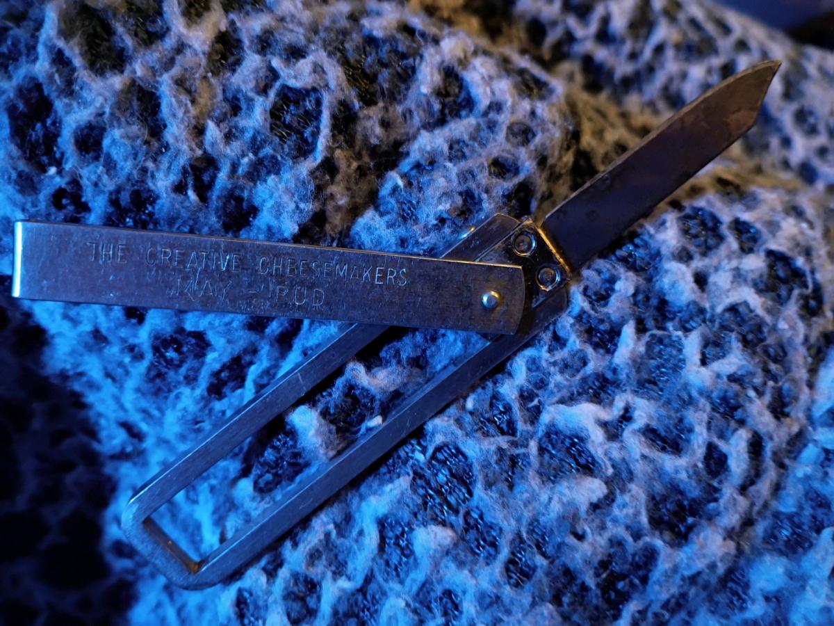 vintage cheesemakers trifold knife