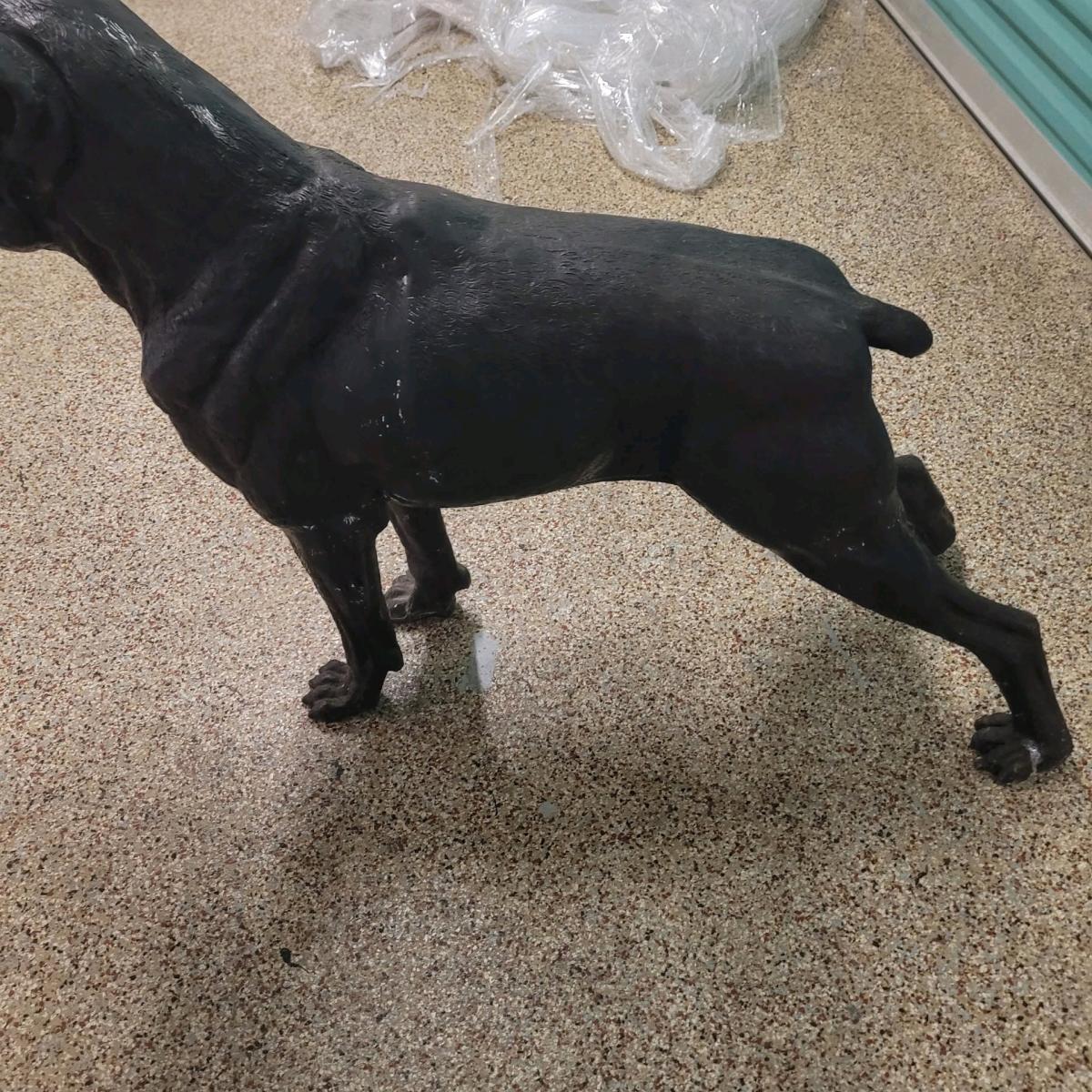 Boxer dog solid bronze statue - Bellmawr, New Jersey - FleaMarketBay