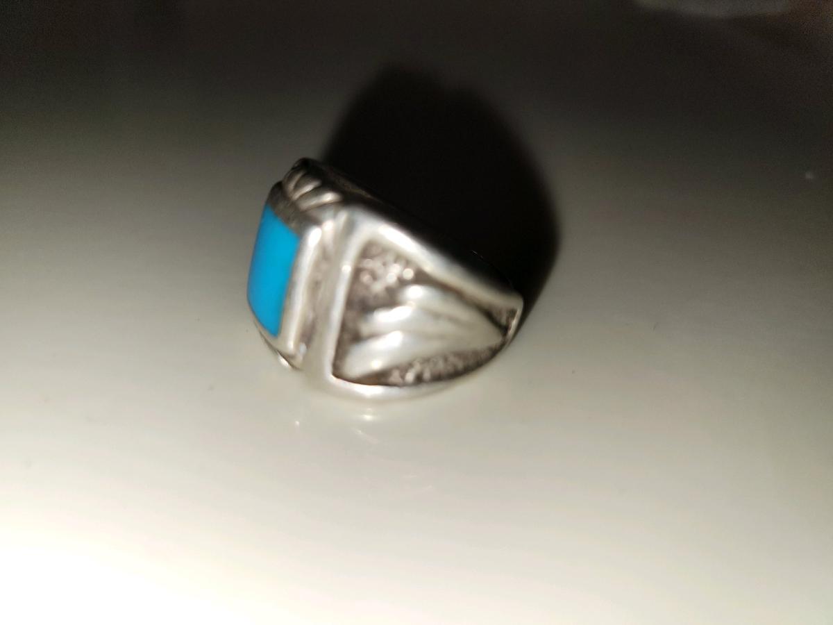 Southwestern Style Sterling and Turquoise Vintage Ring - Chandler, Arizona - FleaMarketBay