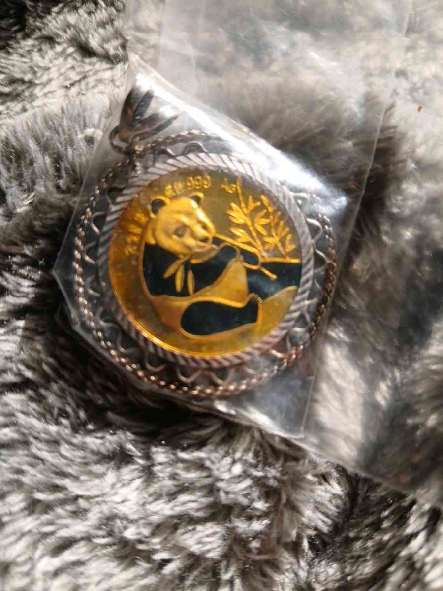 silver ounce panda pendant - Pomona, California