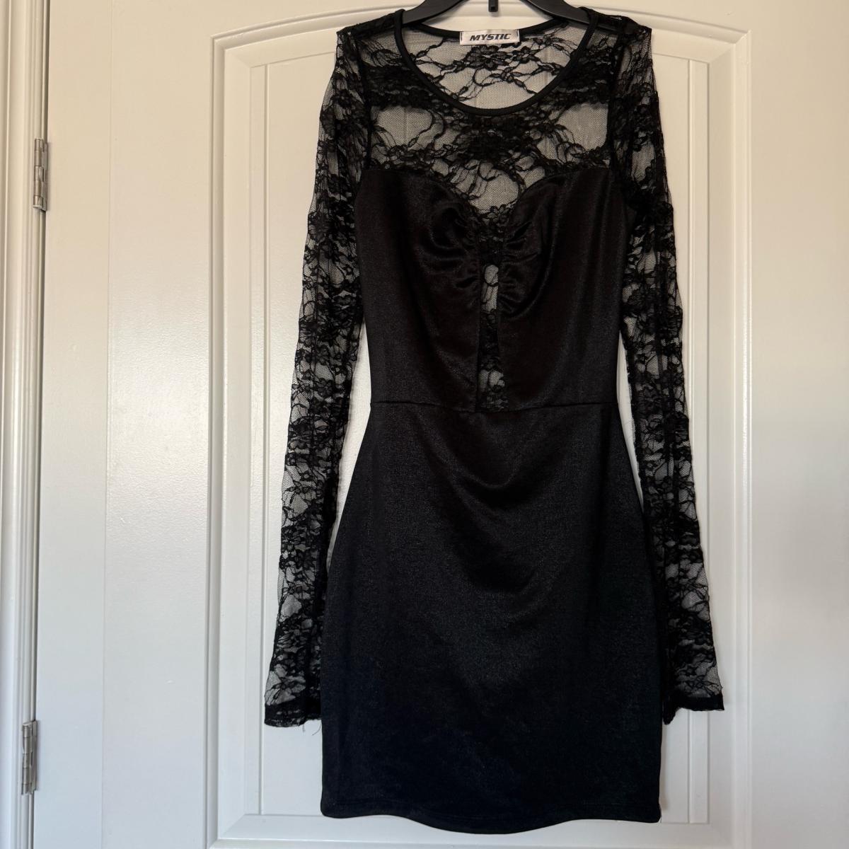 Sheer Lace Back After Dark Mini Dress  Dark Romance Energy - Los Angeles, California - FleaMarketBay
