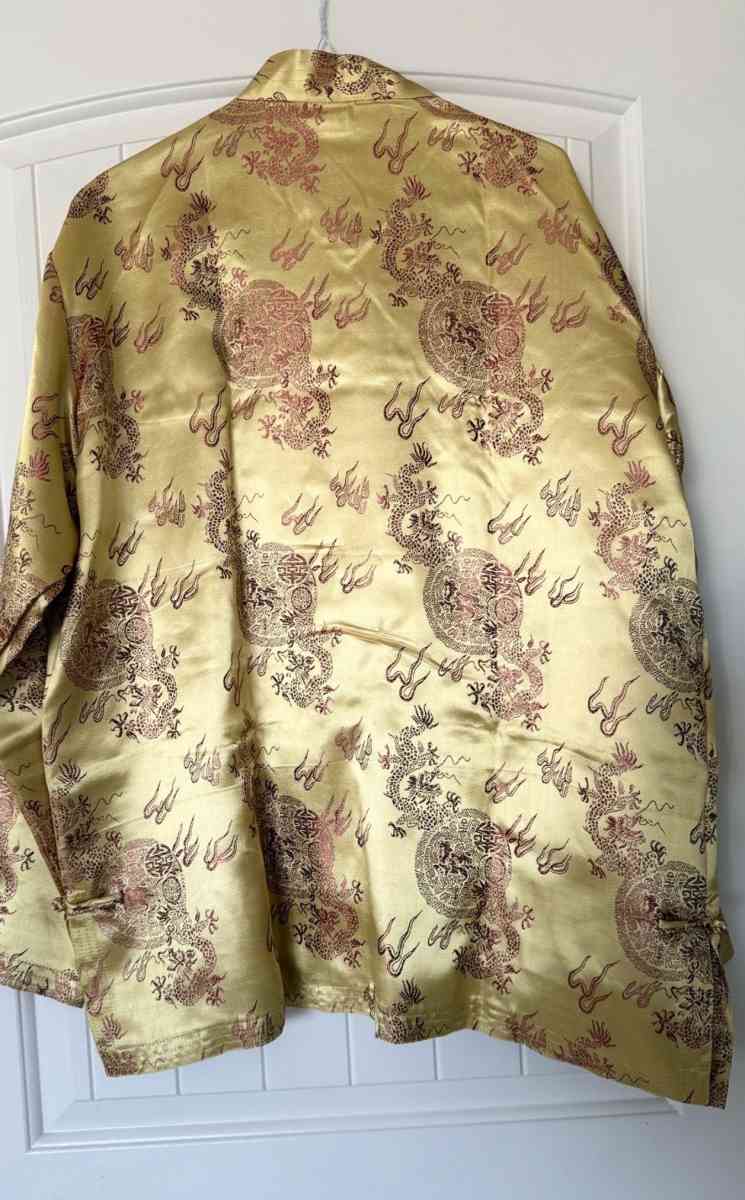 Chinese New Year Golden Dragon Jacket  Pants Set Size XXL WO - Los Angeles, California - FleaMarketBay