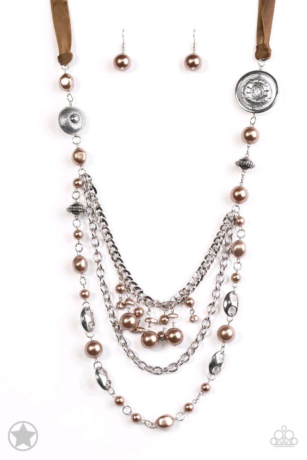 All The Trimmings Brown Paparazzi Jewelry Set - Avon Park, Florida