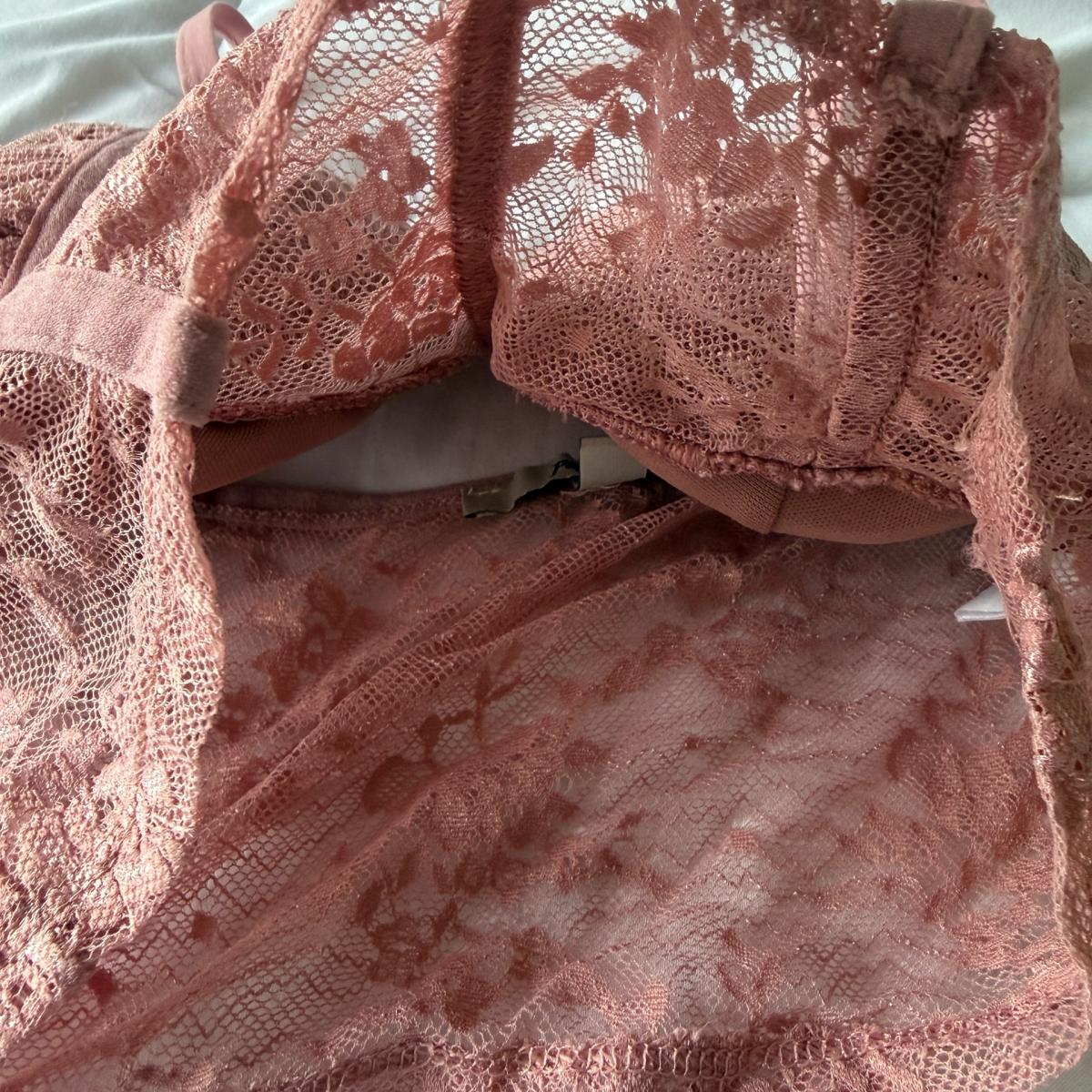 Dusty Rose Lace Longline Bralette  Size Small Papaya - Los Angeles, California - FleaMarketBay