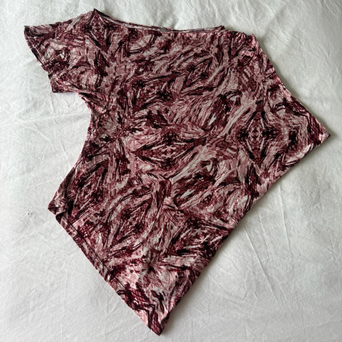 Wine  Blush Abstract Brushstroke Dolman Top  Soft Flowy Ligh - Los Angeles, California