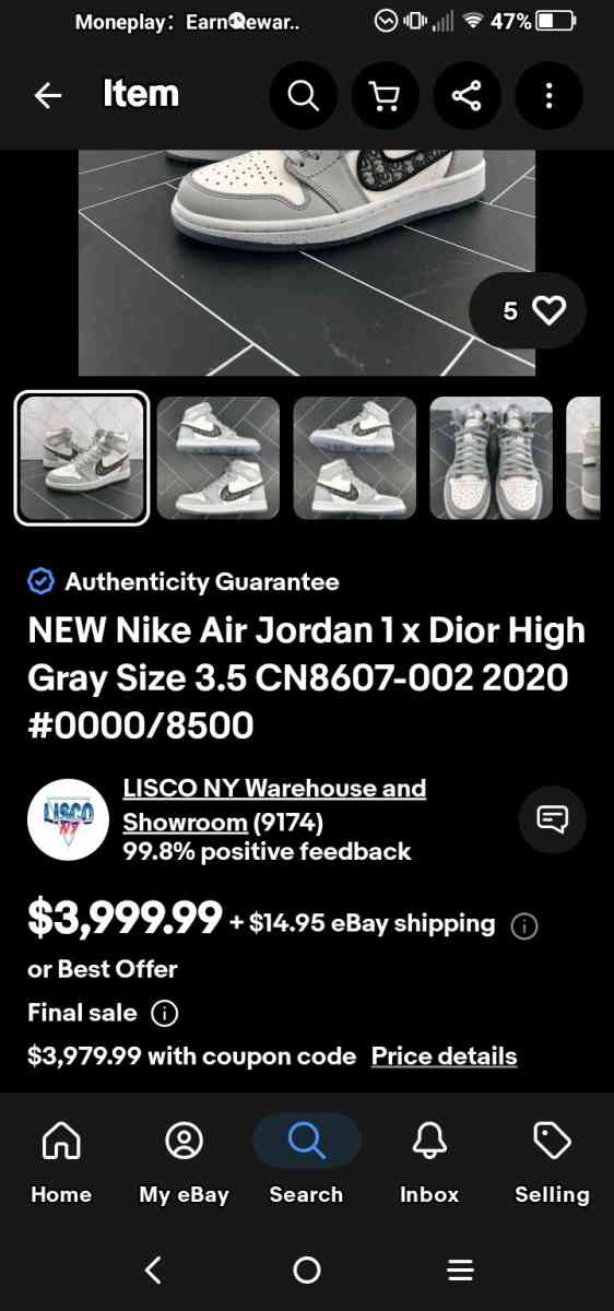 Nike Air Dior high tops - Cambra, Pennsylvania - FleaMarketBay