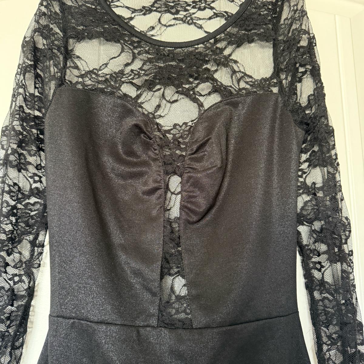 Sheer Lace Back After Dark Mini Dress  Dark Romance Energy - Los Angeles, California - FleaMarketBay