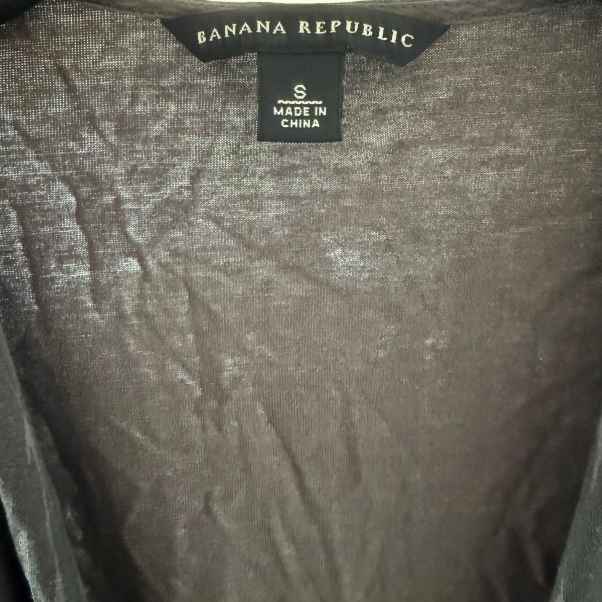 Banana Republic 70 Silk Sleeveless Long Duster Vest  Charcoa - Los Angeles, California - FleaMarketBay